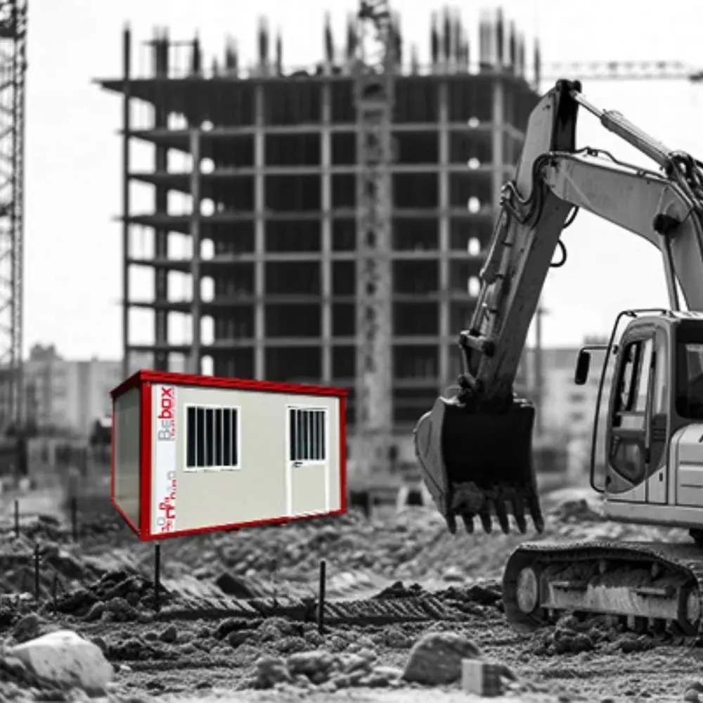 Monoblocco Bebox installato in un cantiere edile