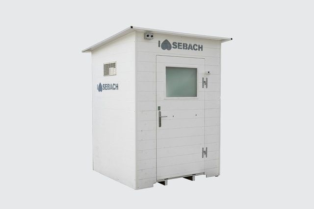 Bagno mobile Sebach Lodge in legno per matrimoni ed eventi
