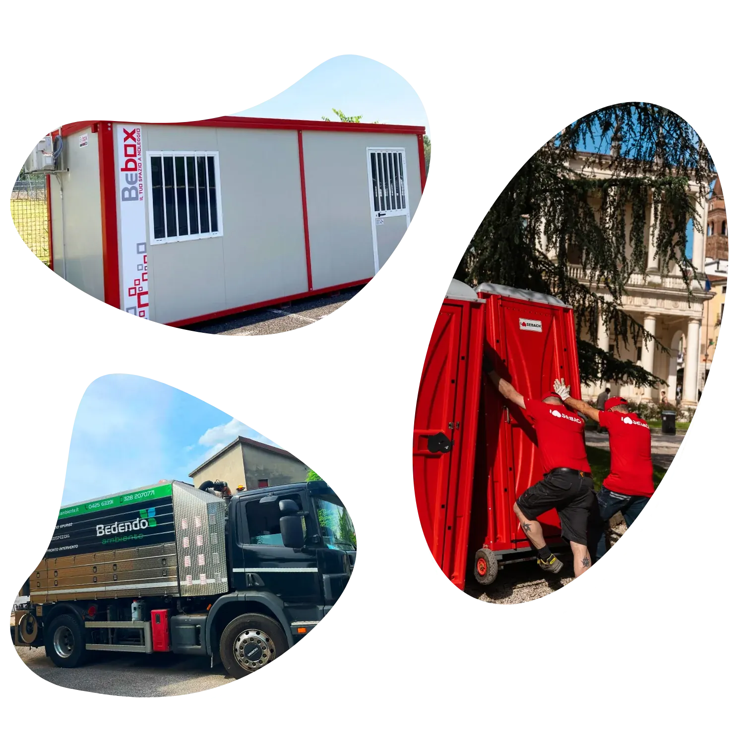 Monoblocco Bebox, autospurgo Bedendo Ambiente e operatori Sebach al lavoro